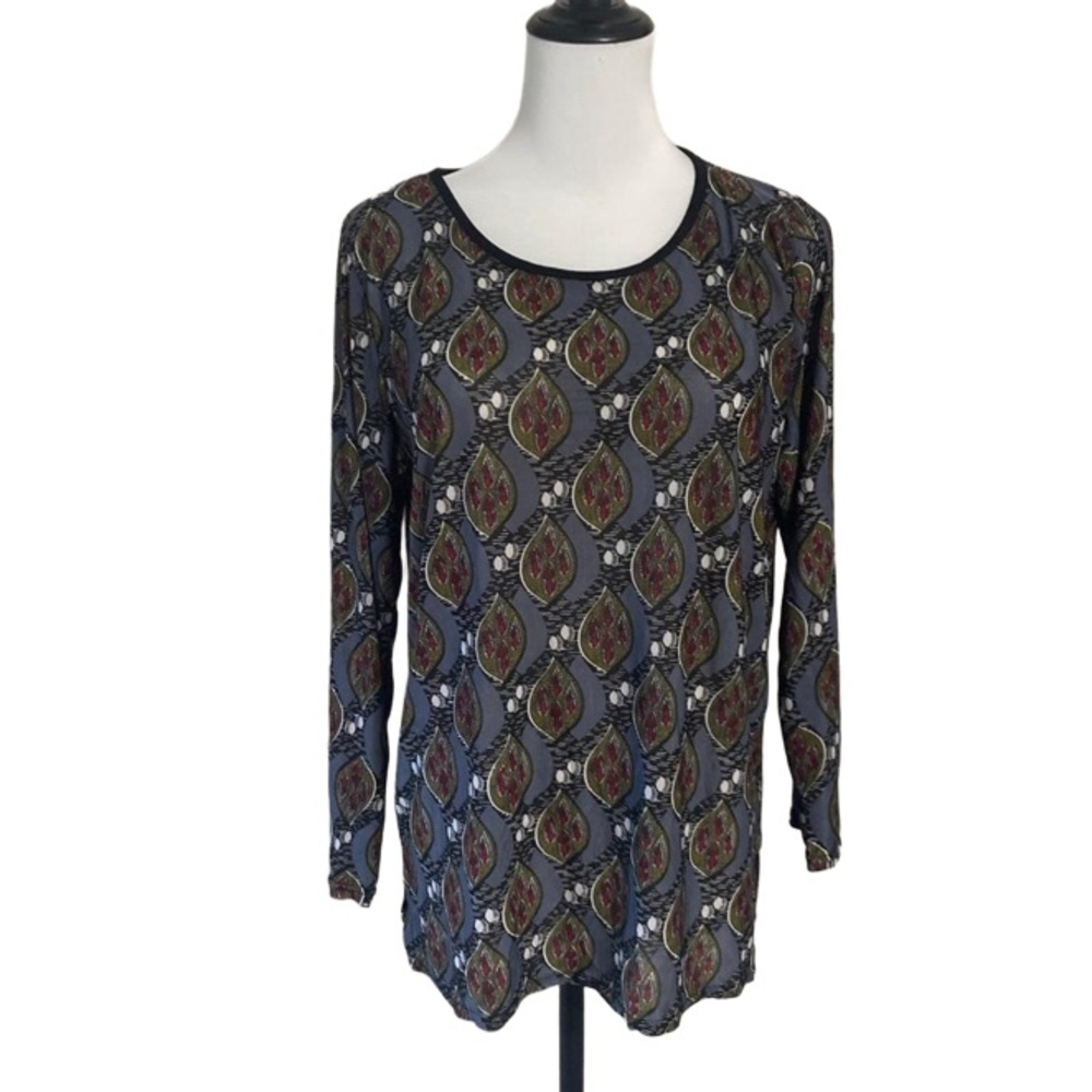 Casa Donna semi sheer microfibre 3/4 sleeve shirt